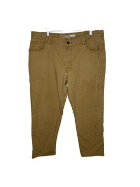 Carhartt Tan Rugged Flex Relaxed Fit Canvas 5-Pocket Work Pants, Size 40x30